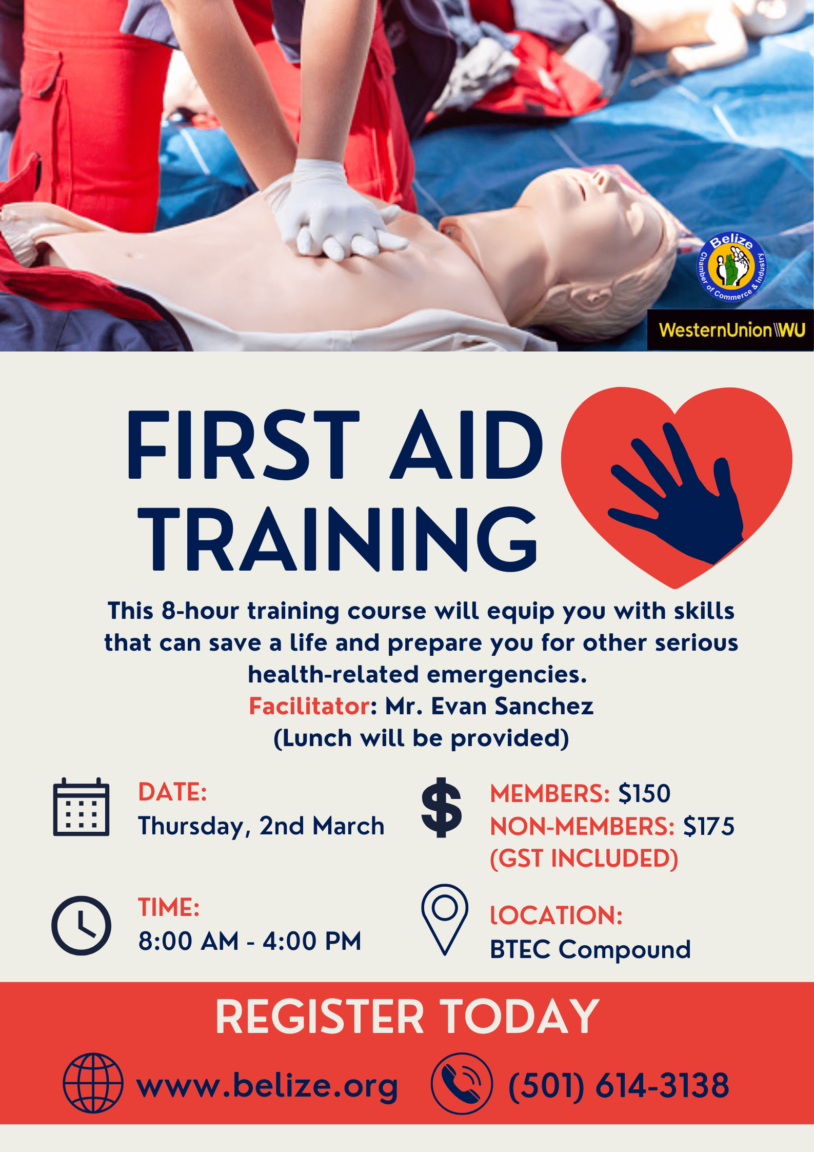 BCCI First Aid Training Belize Chamber Of Commerce And Industry