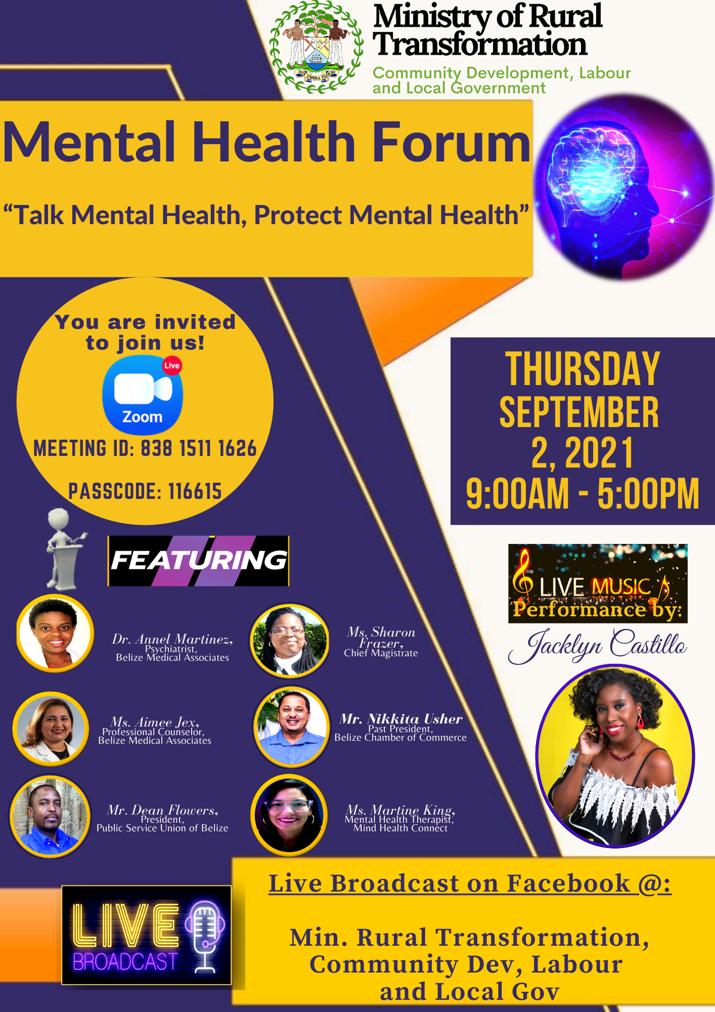 MENTAL HEALTH FORUM " TALK MENTAL HEALTH AND PROTECT MENTAL HEALTH