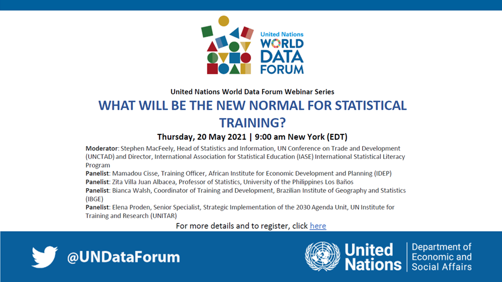 Invitation to UN World Data Forum webinar What will be the new normal